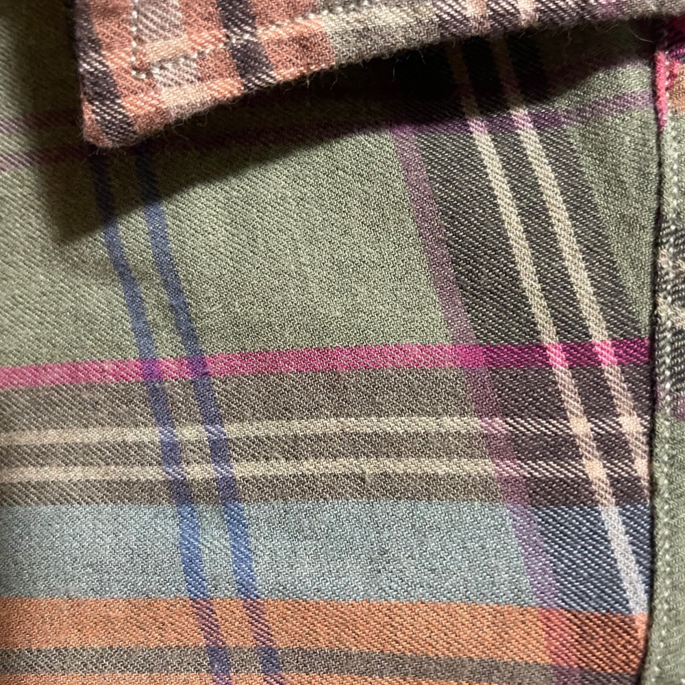 Rare Polo Ralph Lauren Cotton Wool Plaid Flannel Shirt with Suede Elbow Patches - Picture 6 of 9
